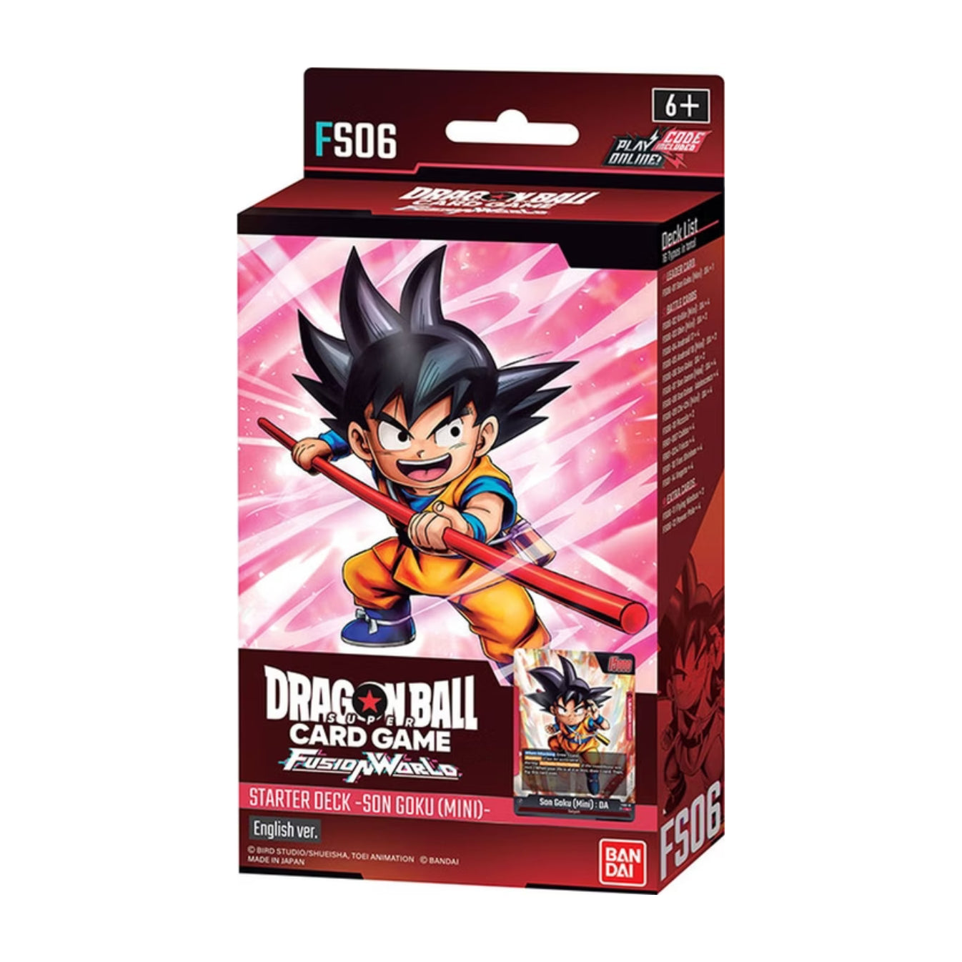 Dragon Ball Super Card Game Fusion World – Starter Deck FS06 Son Goku (Mini) EN