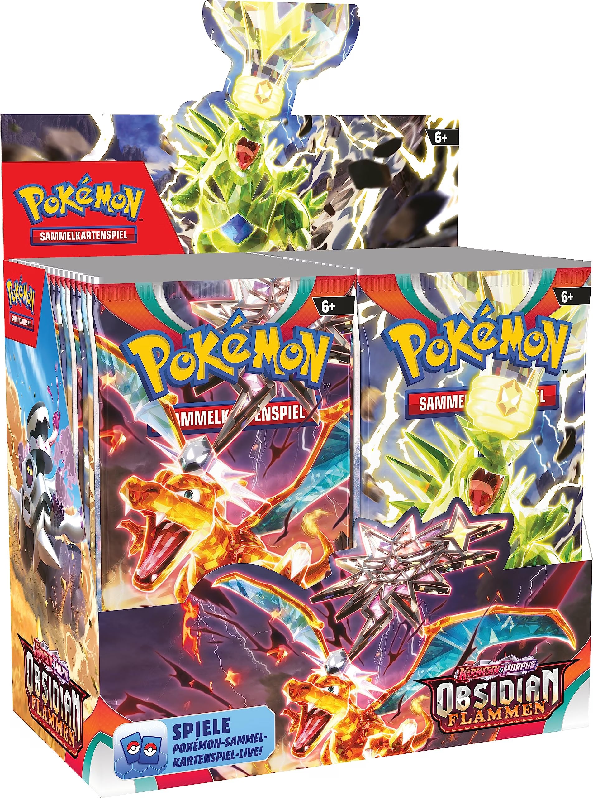 Pokémon TCG KP03 Karmesin & Purpur – Obsidianflammen Display DE