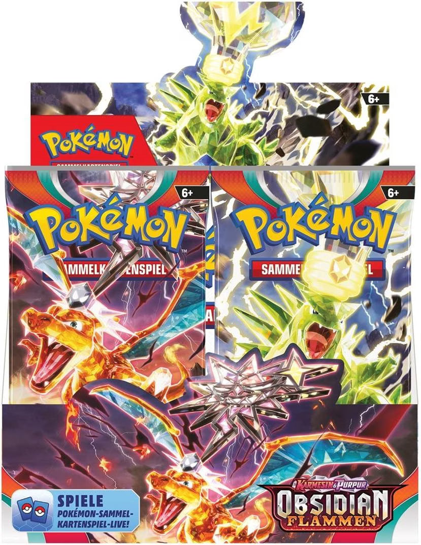 Pokémon TCG KP03 Karmesin & Purpur – Obsidianflammen Display DE