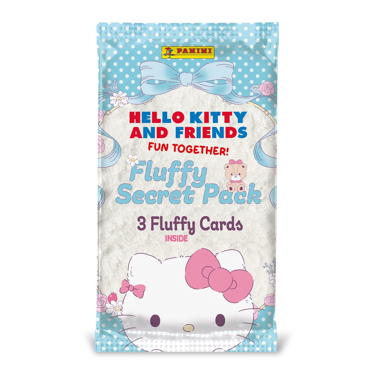 Panini Hello Kitty and Friends Fluffy Secret Pack 3 Fluffy Cards offizielles Produktfoto