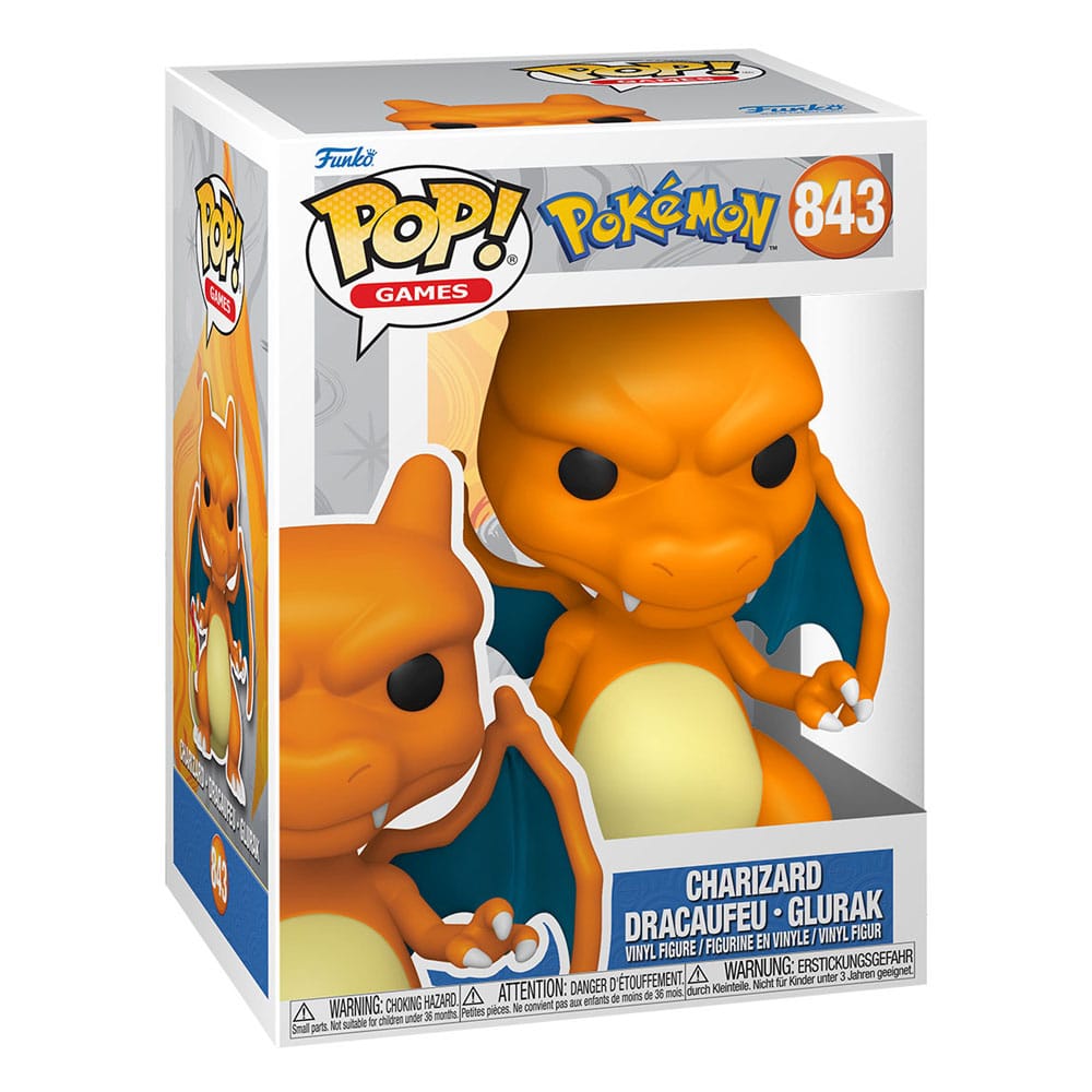 Pokémon Funko POP! Games Vinyl Figur Charizard #843 - 9 cm