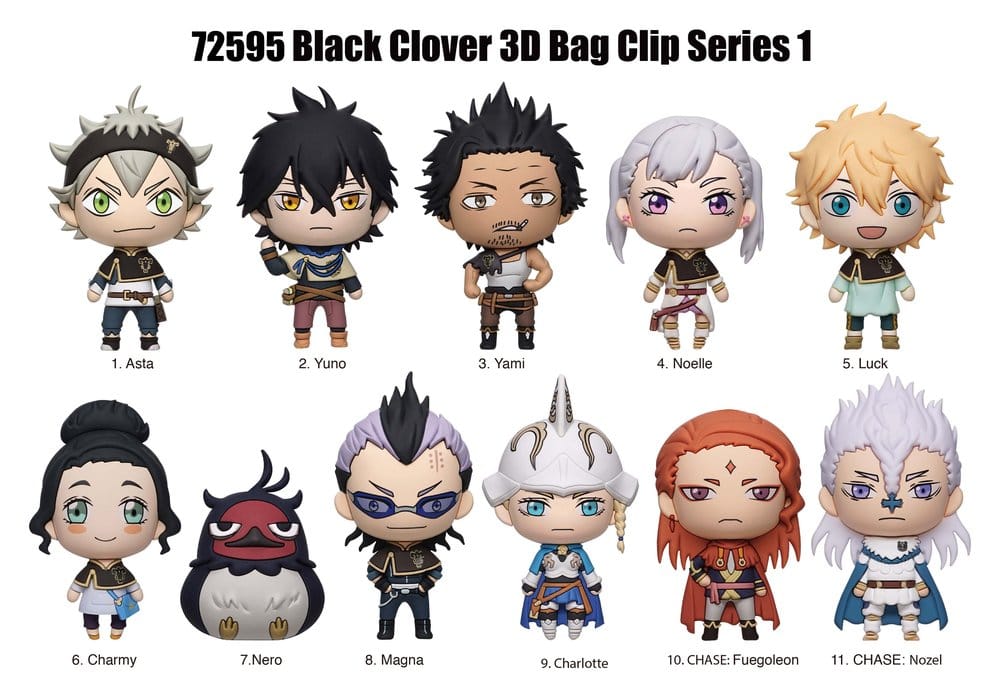 Black Clover 3D PVC Taschenanhänger Blind Bag Serie 1 (1x Blind Bag)
