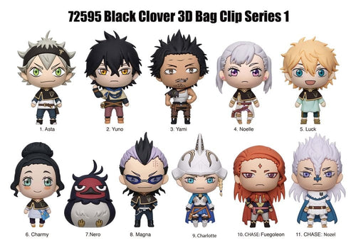Black Clover 3D PVC Taschenanhänger Blind Bag Serie 1 (1x Blind Bag)