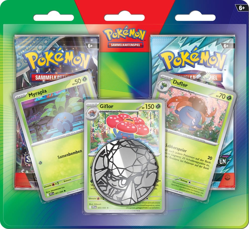 Pokémon Enhanced 2er-Pack Blister Myrapla Duflor Giflor DE
