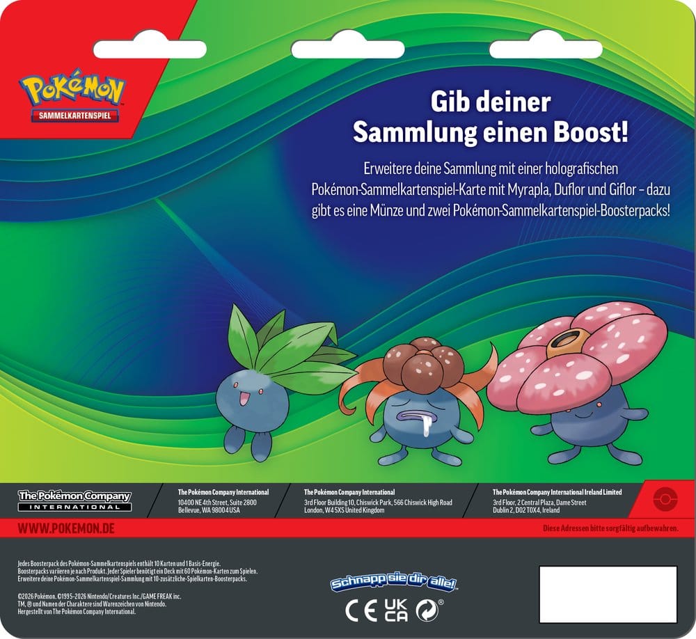 Pokémon Enhanced 2er-Pack Blister Myrapla Duflor Giflor DE